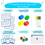 Load image into Gallery viewer, Interactive ten frame set with flash cards