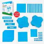Load image into Gallery viewer, Base ten blocks classroom set with cubes