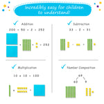 Load image into Gallery viewer, Jumbo colorful base ten blocks for math