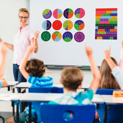 Colorful Magnetic Fraction Circles & Tiles
