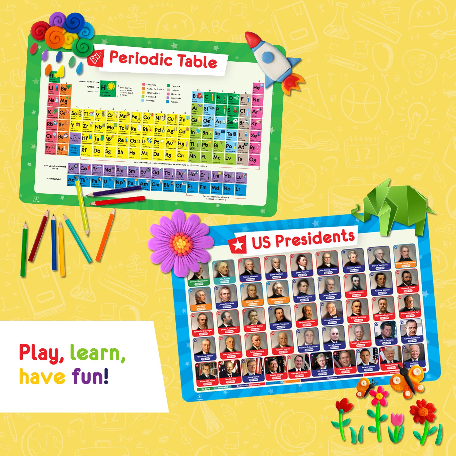 Periodic Table placemat US Presidents placemat