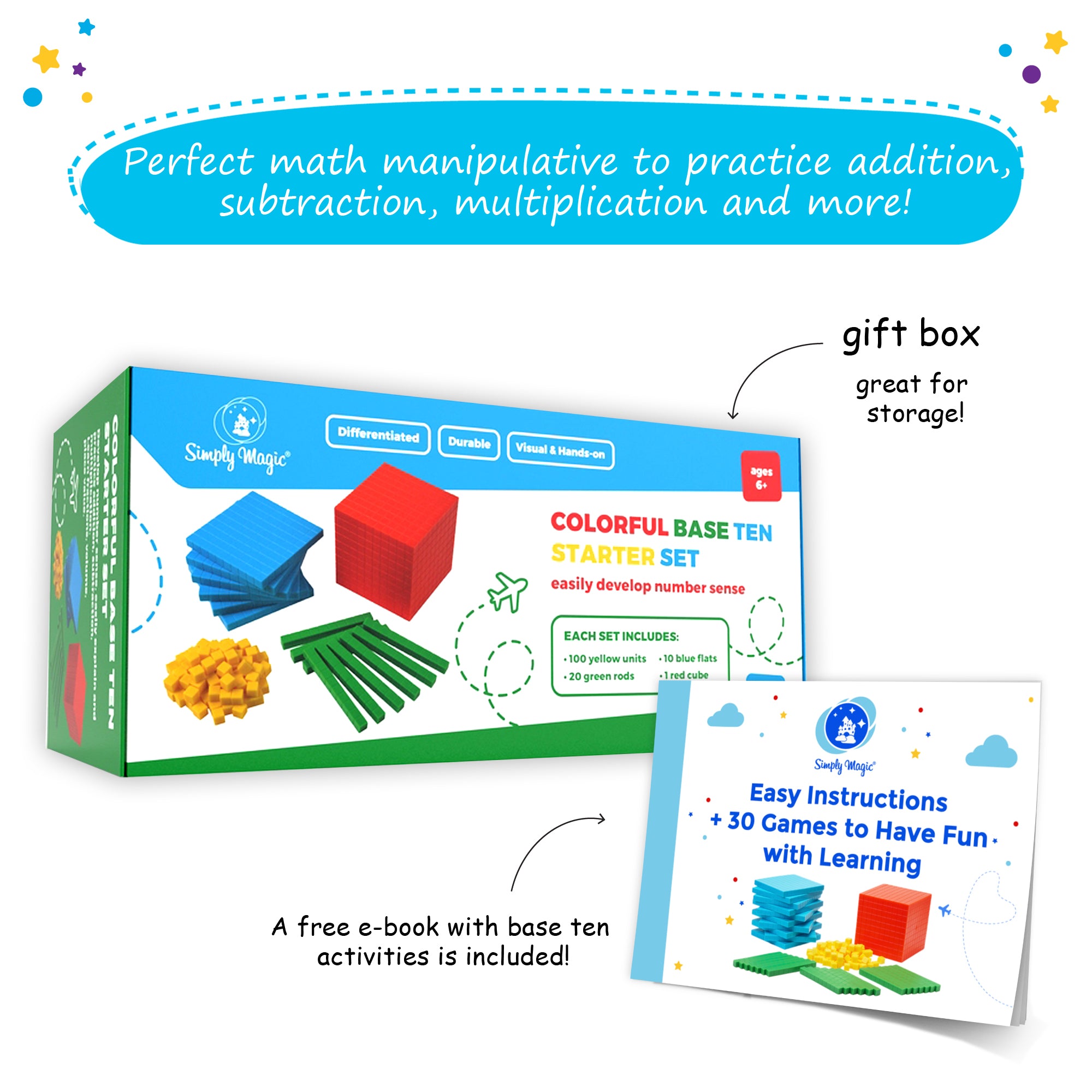 Math learning base ten blocks