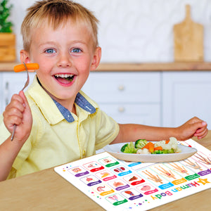 periodic table and human body placemat