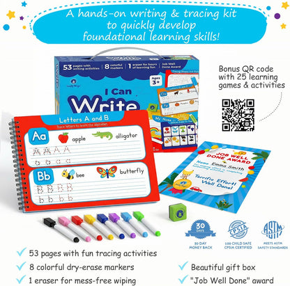 I Can Write Tracing Book for Kids 3-5