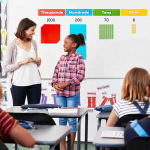 Magnetic base ten blocks classroom set