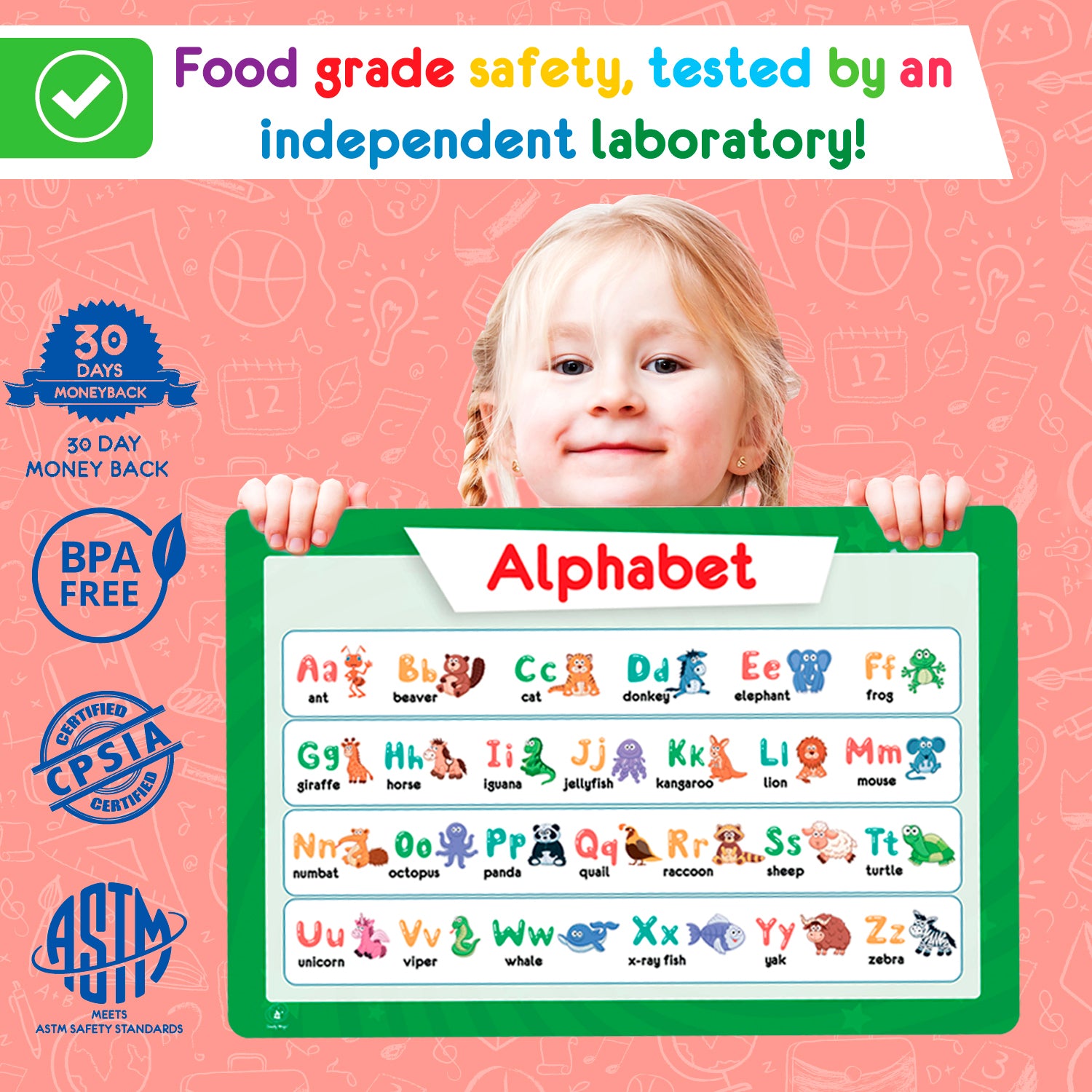 Alphabet placemat for kids