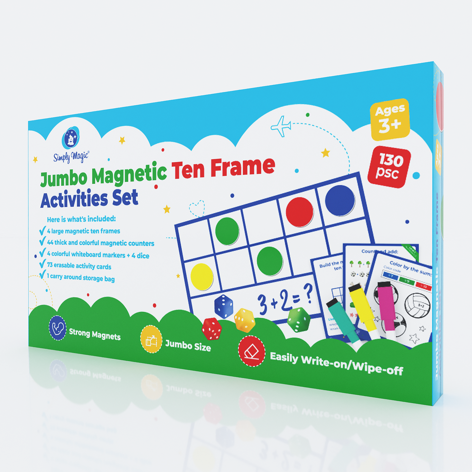 Jumbo ten frames with complete math kit