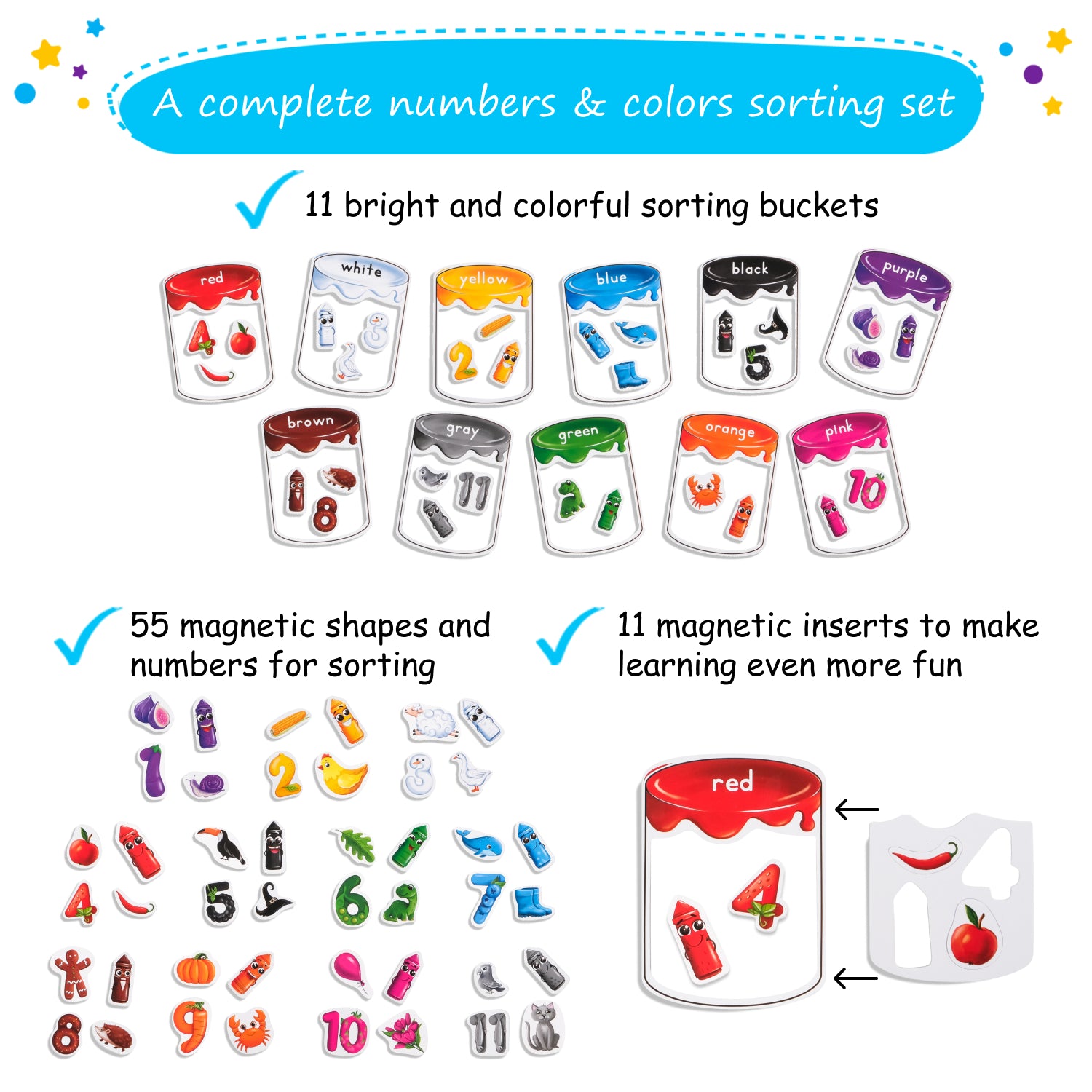 magnetic color sorting games