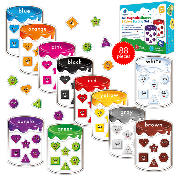 Magnetic Emotions & Shapes & Color Sorting Set - Teaching Colors ...