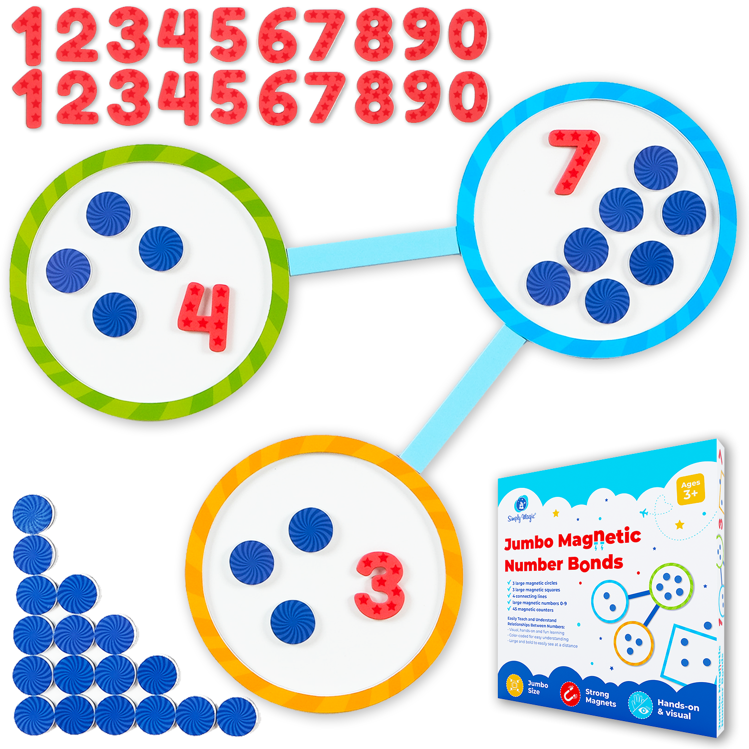 magnetic number bonds - math manipulatives