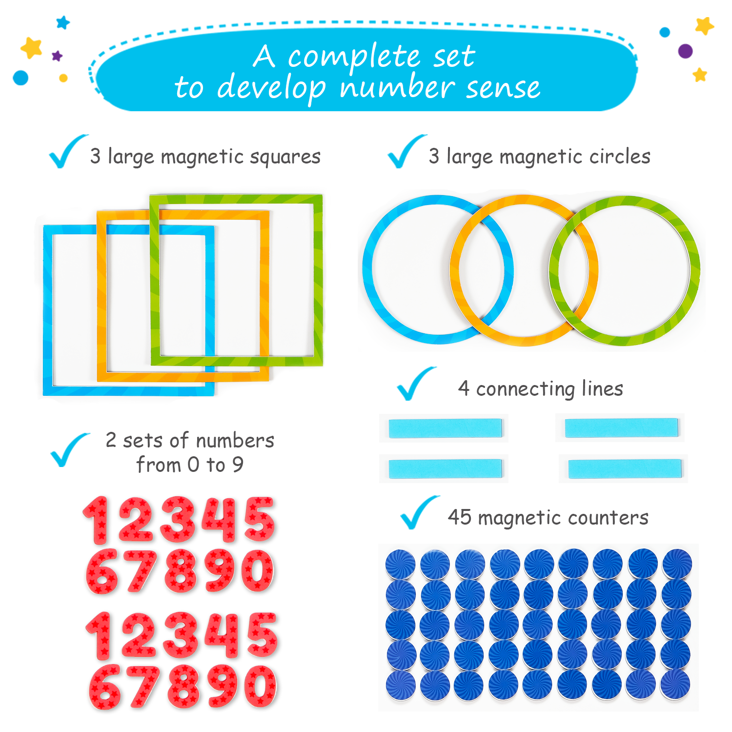 Number Line Magnets Magnetic Number Bonds Set - Magnetic Math Manipulatives – Simply Magic