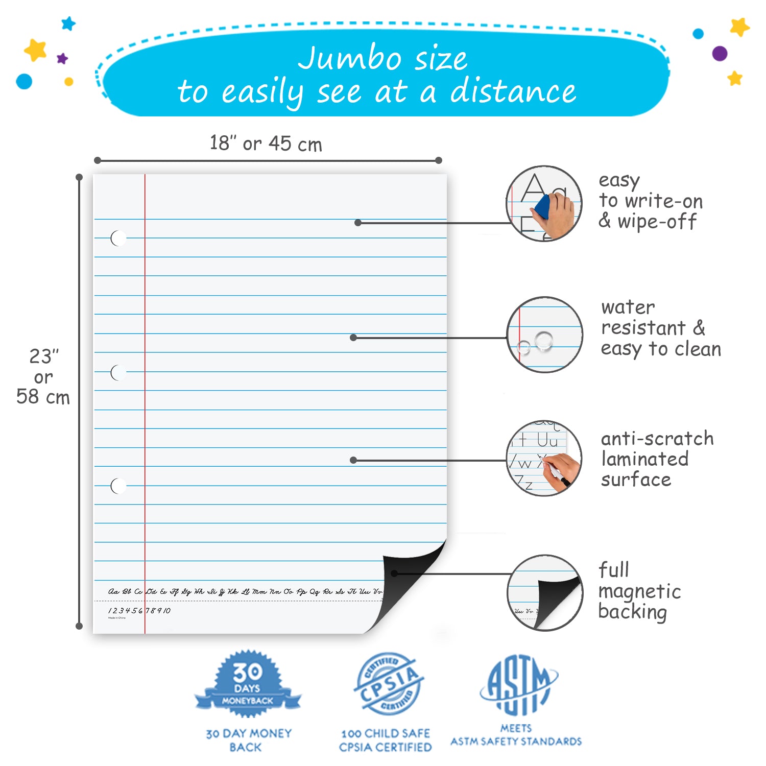 magnetic lined paper for whiteboard