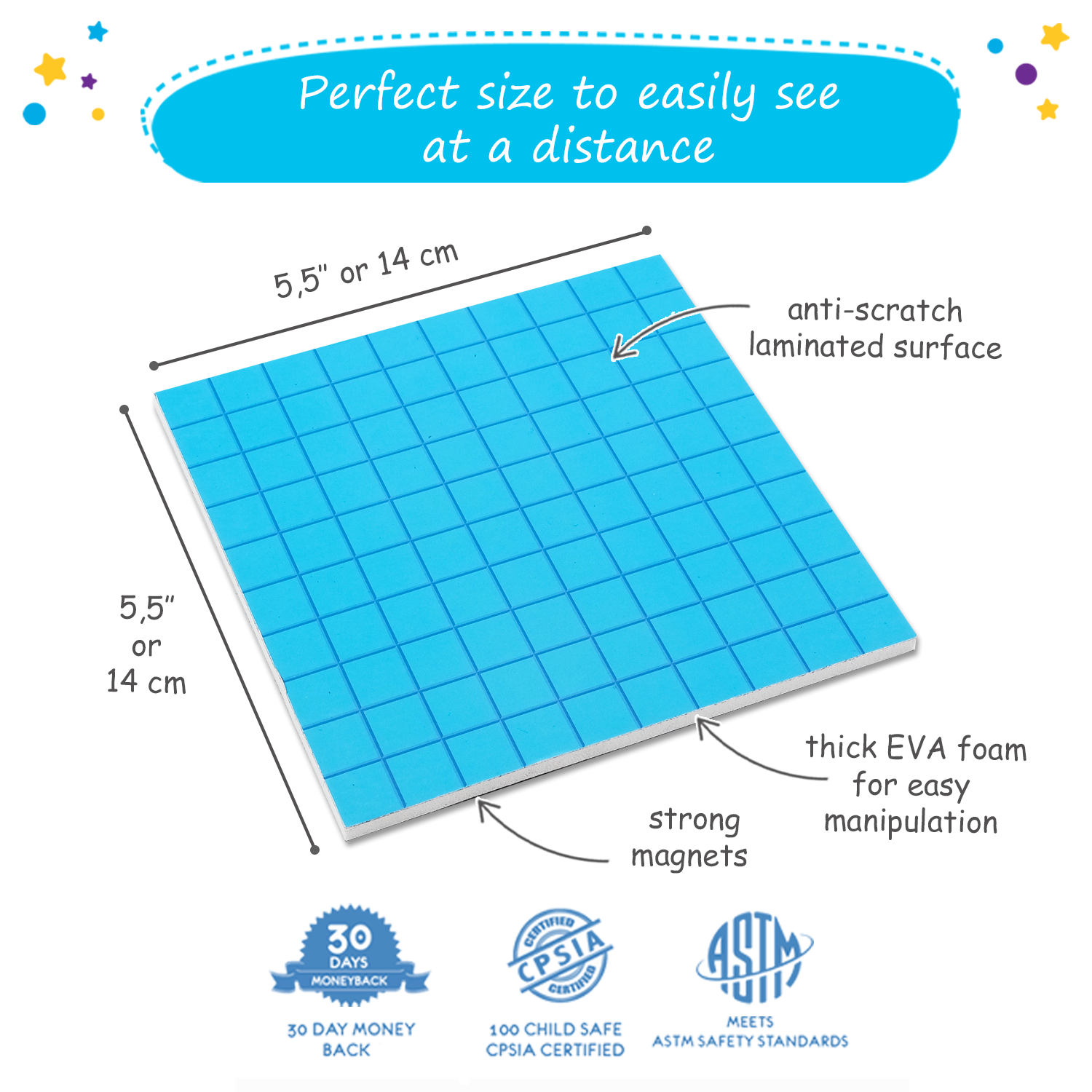 Magnetic place value mat for math