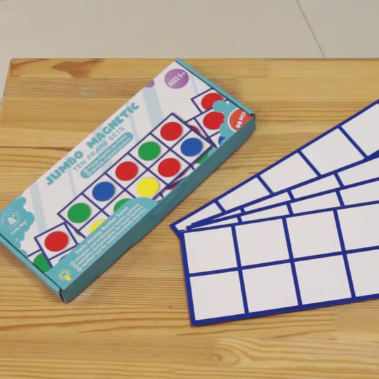Ten frames with magnetic counters for kindergarten