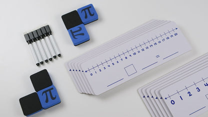 Double-Sided Dry Erase Number Line White Boards -  Math Manipulatives for Children - 12 Pack