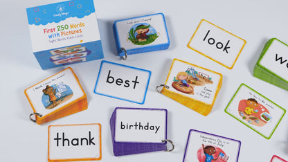 250 Flash Cards with Sight Words for Preschool