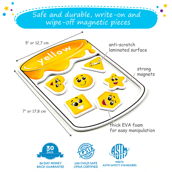 Magnetic Emotions & Shapes & Color Sorting Set - Teaching Colors ...