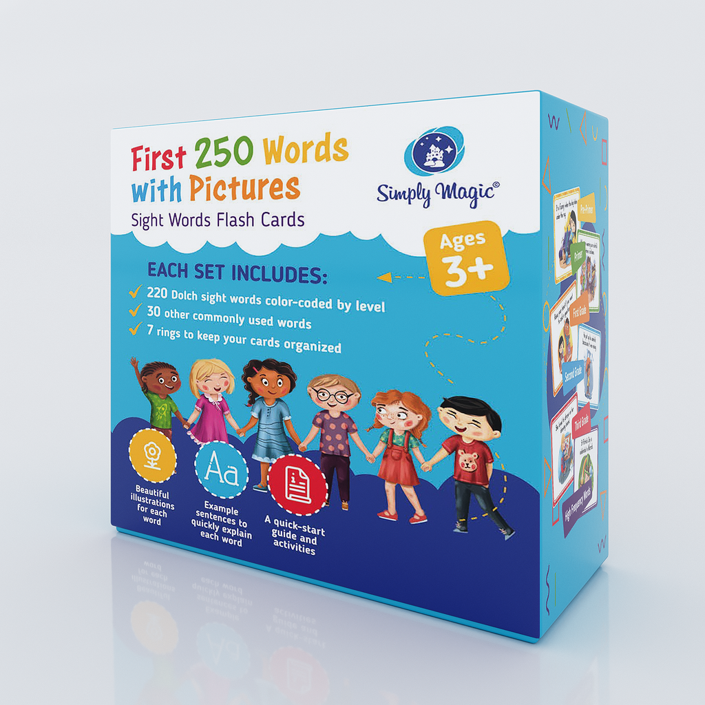 250 Sight Words Flash Cards for Kindergarten & 1st Grade – Fun, Picture ...