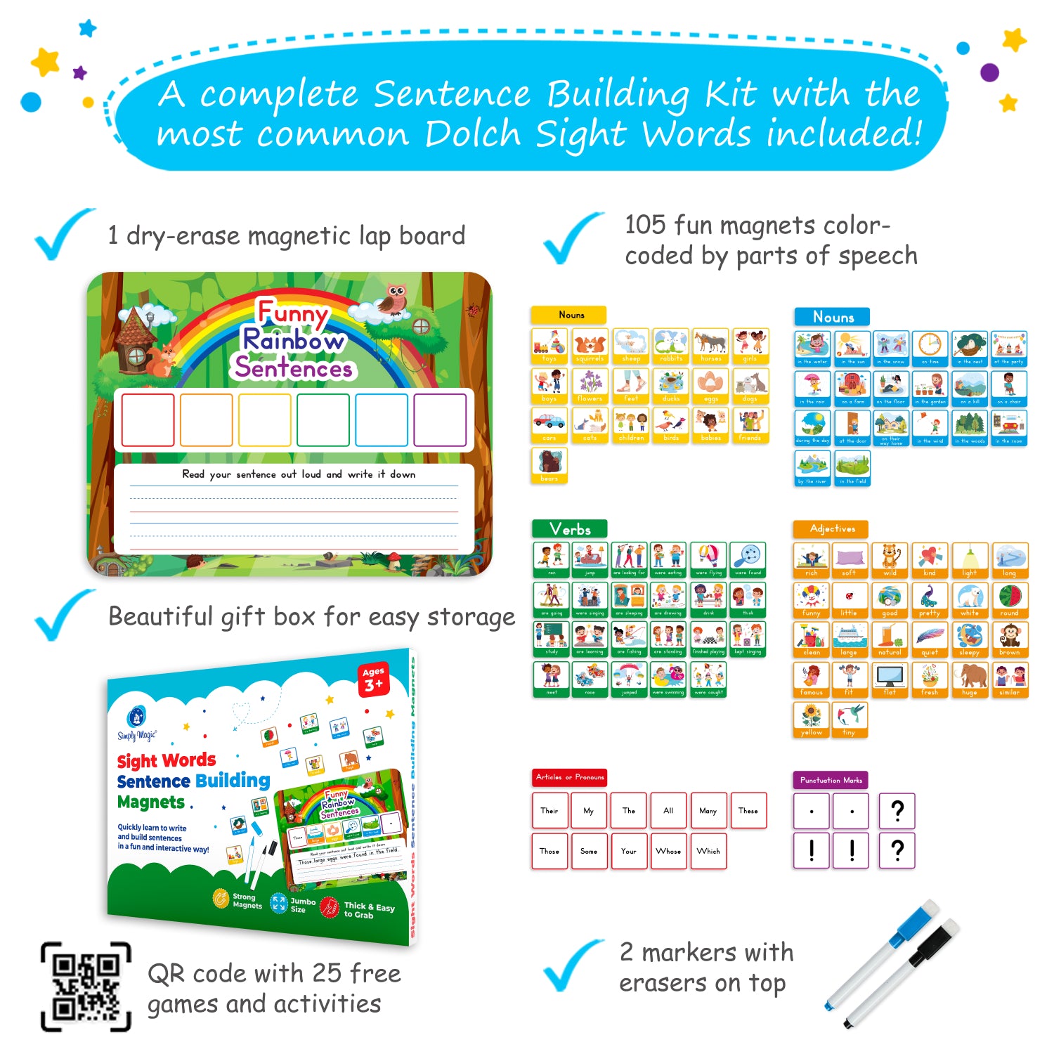 magnetic sentence building