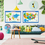 Load image into Gallery viewer, 2-Pack - World Map and United States Map
