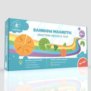 Rainbow Magnetic Fraction Circles & Tiles