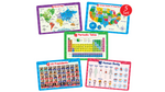 Load and play video in Gallery viewer, 5 Educational Placemats -  United States Map, World Map, Periodic Table of Elements, US Presidents and Human Body
